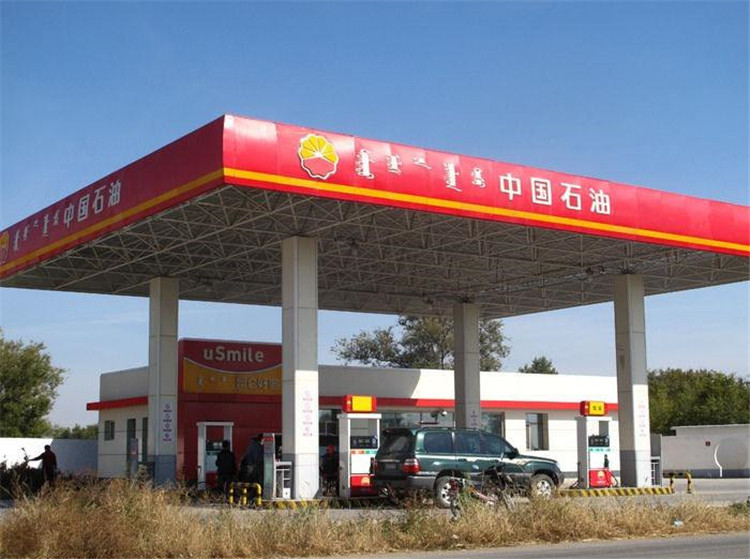 仪征加油站钢结构网架案例1